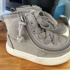Kids Canvas High-Top Sneakers - Gray